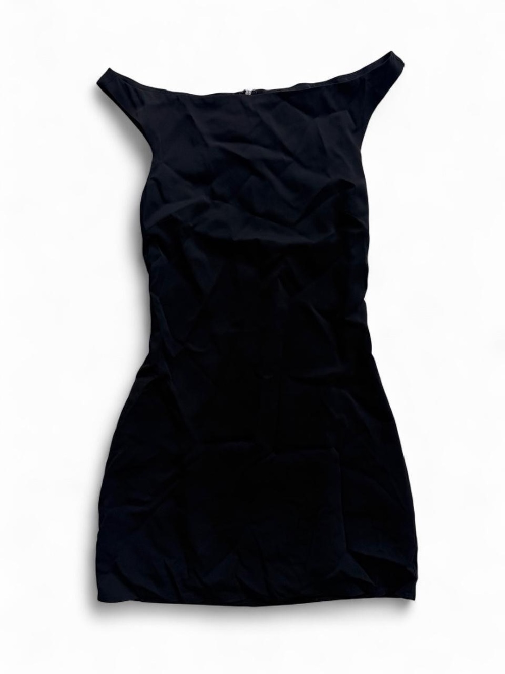 St. Agni Black Off-Shoulder Mini Dress